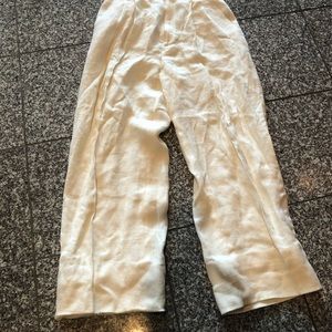 Company by Ellen Tracy off white linen pant